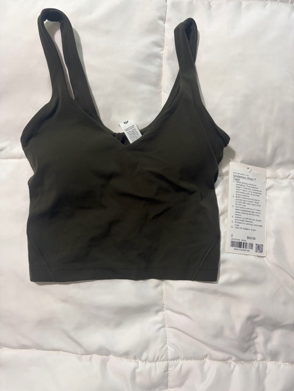 Brand new Lulu Align Tank - Brown - Size 2